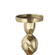 Doz Candle Holder | White Marble Base | 19" Gold Balls Sphere Stem