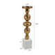 Doz Candle Holder | White Marble Base | 19" Gold Balls Sphere Stem