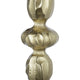 Doz Candle Holder | White Marble Base | 17" Gold Sphere Balls Stem