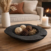 Sina Decorative Live Edge Accent Bowl | 16" Black Teak Wood
