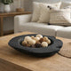Sina Decorative Live Edge Accent Bowl | 16" Black Teak Wood