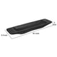 Sina 19" Long Narrow Decorative Live Edge Tray | Black Teak Wood