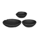 Sina Nesting Decorative Bowls Set of 3 | Rustic Black Teak Wood