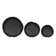 Sina Nesting Decorative Bowls Set of 3 | Rustic Black Teak Wood