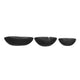 Sina Nesting Decorative Bowls Set of 3 | Rustic Black Teak Wood