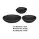Sina Nesting Decorative Bowls Set of 3 | Rustic Black Teak Wood