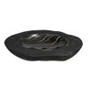 Decorative Organic Accent Bowl | Live Edge | 12" Black Teak Wood