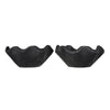 Decorative Bowls Set of 2 | Organic Ruffled Edges | Onyx Black Teak Wood