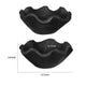 Decorative Bowls Set of 2 | Organic Ruffled Edges | Onyx Black Teak Wood