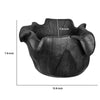 Decorative Bowl | Organic Ruffled Raised Edges | 14" Black Teak Wood