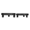 12" Display Stand Set of 2 | Footed Tripod Legs | Black Teak Wood