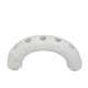 Arched Taper Candle Holder | Modern 10" White Marble | Holds 4 Candles