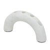 Arched Taper Candle Holder | Modern 10" White Marble | Holds 4 Candles