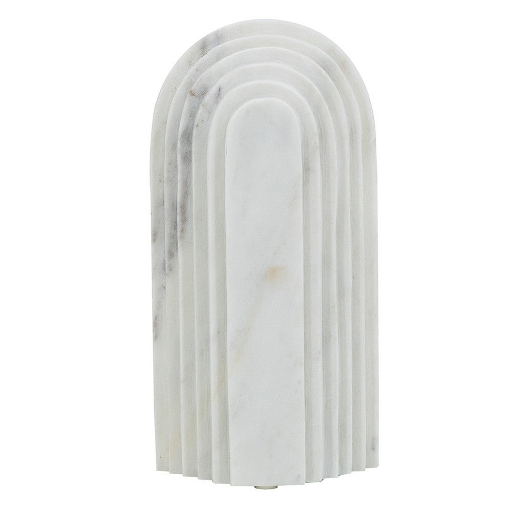 Koa Decorative Arched Roman Architecture Sculpture | 10" White Marble