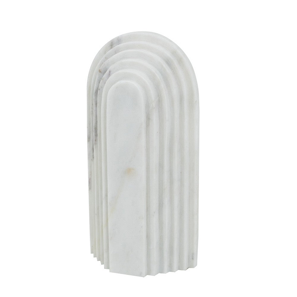 Koa Decorative Arched Roman Architecture Sculpture | 10" White Marble