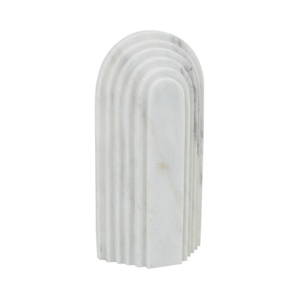 Koa Decorative Arched Roman Architecture Sculpture | 10" White Marble