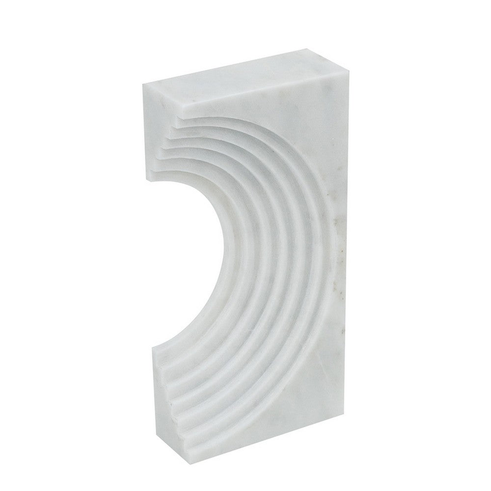 Koa Decorative Roman Sculpture | Layered Architecture | 10" White Marble