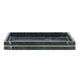 Decorative Tray with Gold Inlay | Raised Edges | 14" Black Marble
