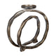 Decorative Twisted Loop Candle Holder | 11" Antique Gold Aluminum