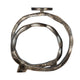 Decorative Twisted Loop Candle Holder | 11" Antique Gold Aluminum