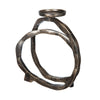 Decorative Twisted Loop Candle Holder | 11" Antique Gold Aluminum