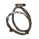 Decorative Twisted Loop Candle Holder | 11" Antique Gold Aluminum