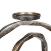 Decorative Twisted Loop Candle Holder | 11" Antique Gold Aluminum