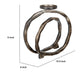 Decorative Twisted Loop Candle Holder | 11" Antique Gold Aluminum