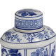Decorative Lidded Jars Set of 2 | Classic White Blue Chinoiserie Art