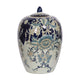 Botanical Ginger Jar with Lid | Classical Blue White Floral Motifs | 11"