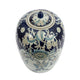 Botanical Ginger Jar with Lid | Classical Blue White Floral Motifs | 11"
