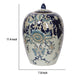Botanical Ginger Jar with Lid | Classical Blue White Floral Motifs | 11"