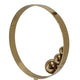 Mavy Large Tabletop Decor | Ring Statuary | Black Marble | Gold Steel 15"