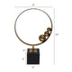 Mavy Small Tabletop Decor | Ring Statuary Black Marble | Gold Steel 14"