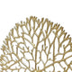 Tabletop Decor | Abstract Coral Statuary | Black Marble | Gold Metal 16"