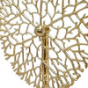 Tabletop Decor | Abstract Coral Statuary | Black Marble | Gold Metal 16"