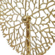 Tabletop Decor | Abstract Coral Statuary | Black Marble | Gold Metal 16"