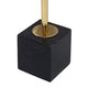 Tabletop Decor | Abstract Coral Statuary | Black Marble | Gold Metal 16"