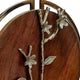Orion Blossom Sculpture w Marble Base | Brown Wood | Gold Metal 17"
