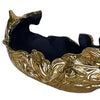 Tabletop Decor | Peacock Sculpture w Bowl Section | Gold and Black 23"