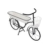 Indoor Outdoor Bicycle Plant Stand w Basket | White | 39" Black Iron