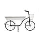Indoor Outdoor Bicycle Plant Stand w Basket | White | 39" Black Iron