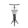 Indoor Outdoor Bicycle Plant Stand w Basket | White | 39" Black Iron