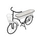 Indoor Outdoor Bicycle Plant Stand w Basket | White | 39" Black Iron