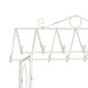 Flower Pushcart Plant Stand | 2 Baskets and Central Tray | White Iron 55"