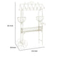 Flower Pushcart Plant Stand | 2 Baskets and Central Tray | White Iron 55"