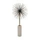 Nian Sunburst Statuary w White Marble Base | Gold Metal Spokes | 23"