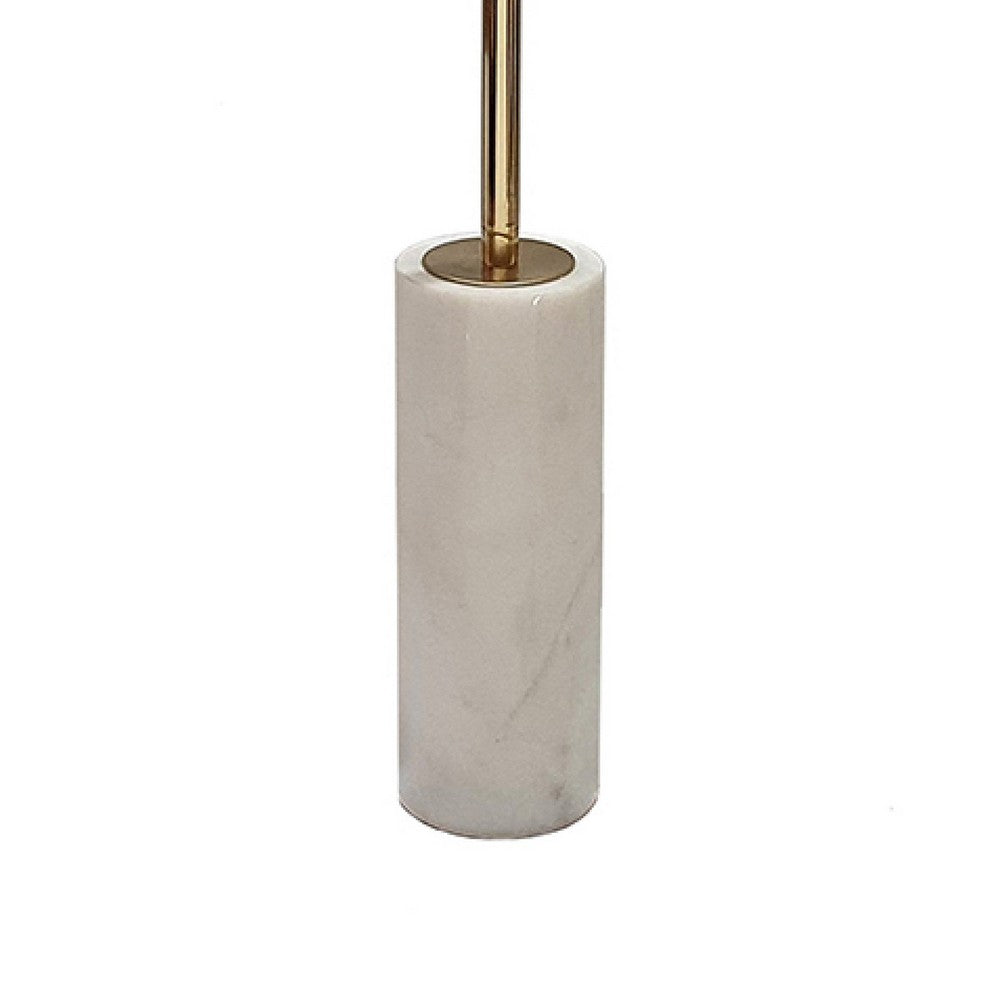 Nian Sunburst Statuary w White Marble Base | Gold Metal Spokes | 23"
