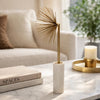 Nian Sunburst Statuary w White Marble Base | Gold Metal Spokes | 23"