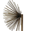 Nian Sunburst Statuary w White Marble Base | Gold Metal Spokes | 18"